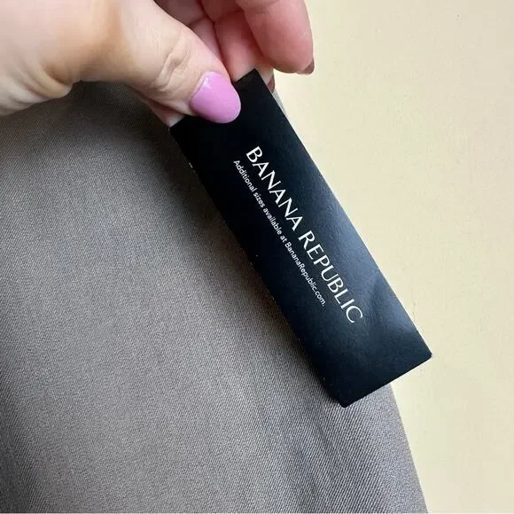 Banana Republic NEW Jackson Fit Khaki Trouser Leg Dress Pants NWT Size 14 Short - Picture 7 of 15